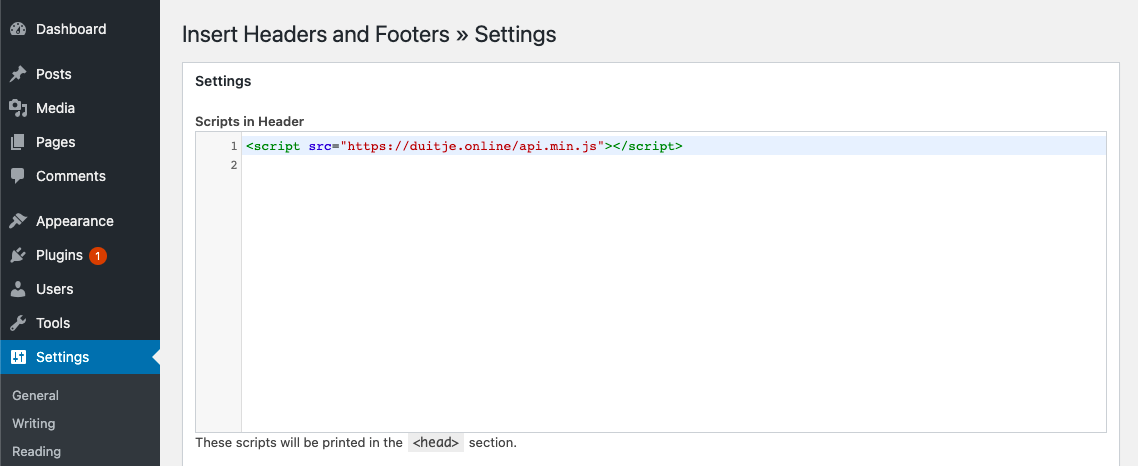 Voorbeeld van Manier 1